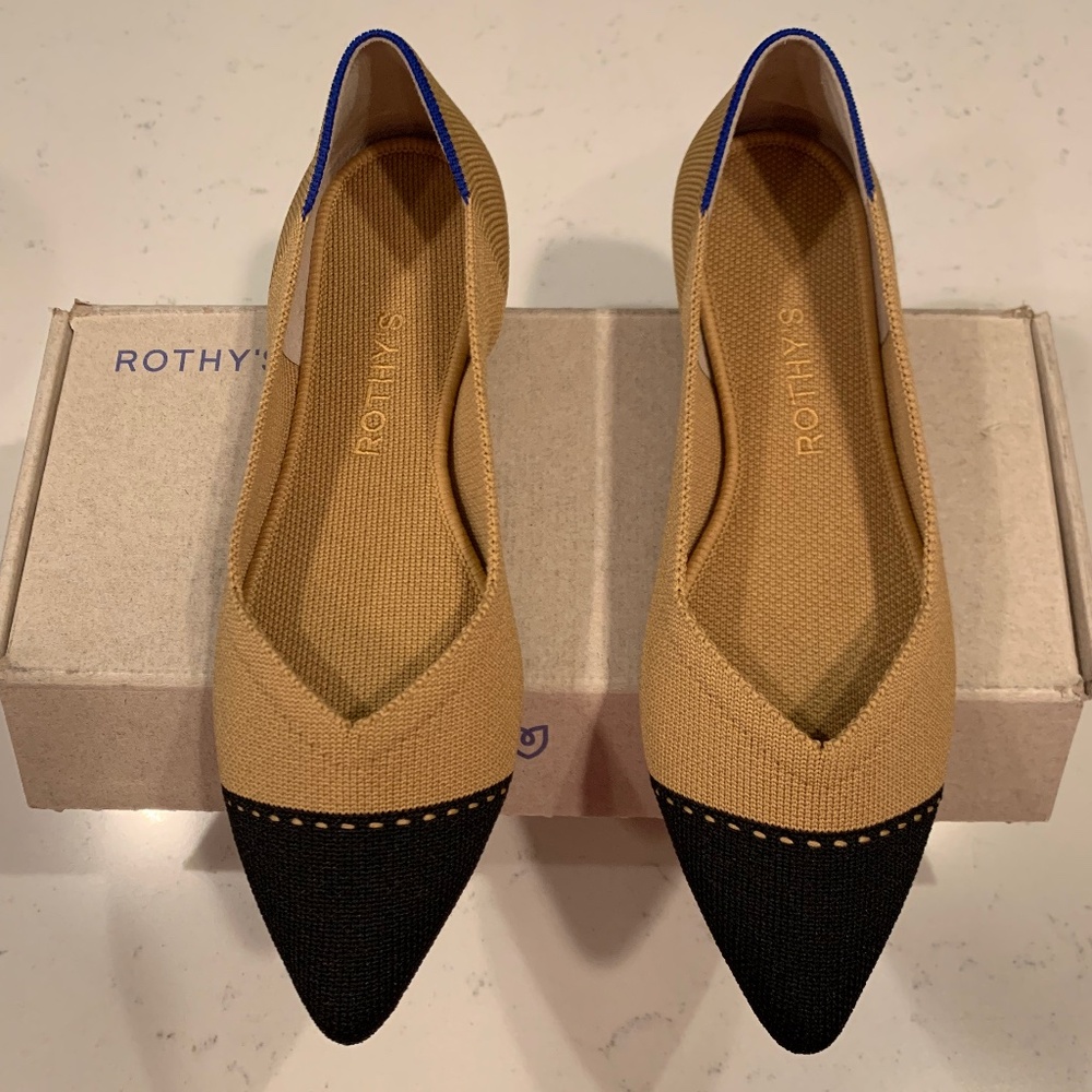 Rothy’s Women’s Point Camel Captoe Size 7.5 NWT - Picture 2 of 8